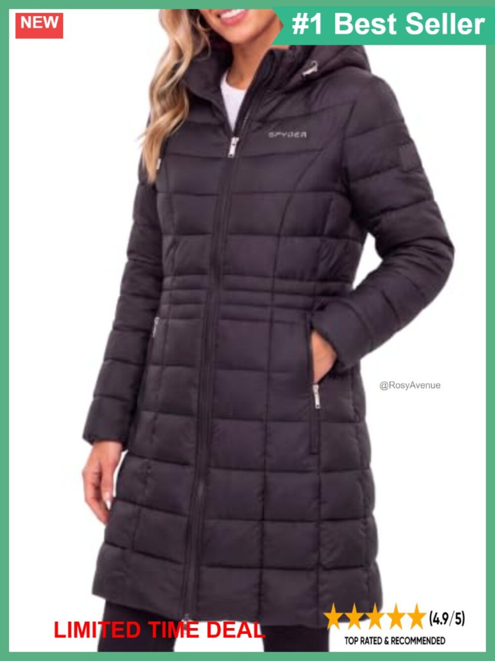 Women's Long Packable Puffer Jacket Hooded Lightweight Travel Coat